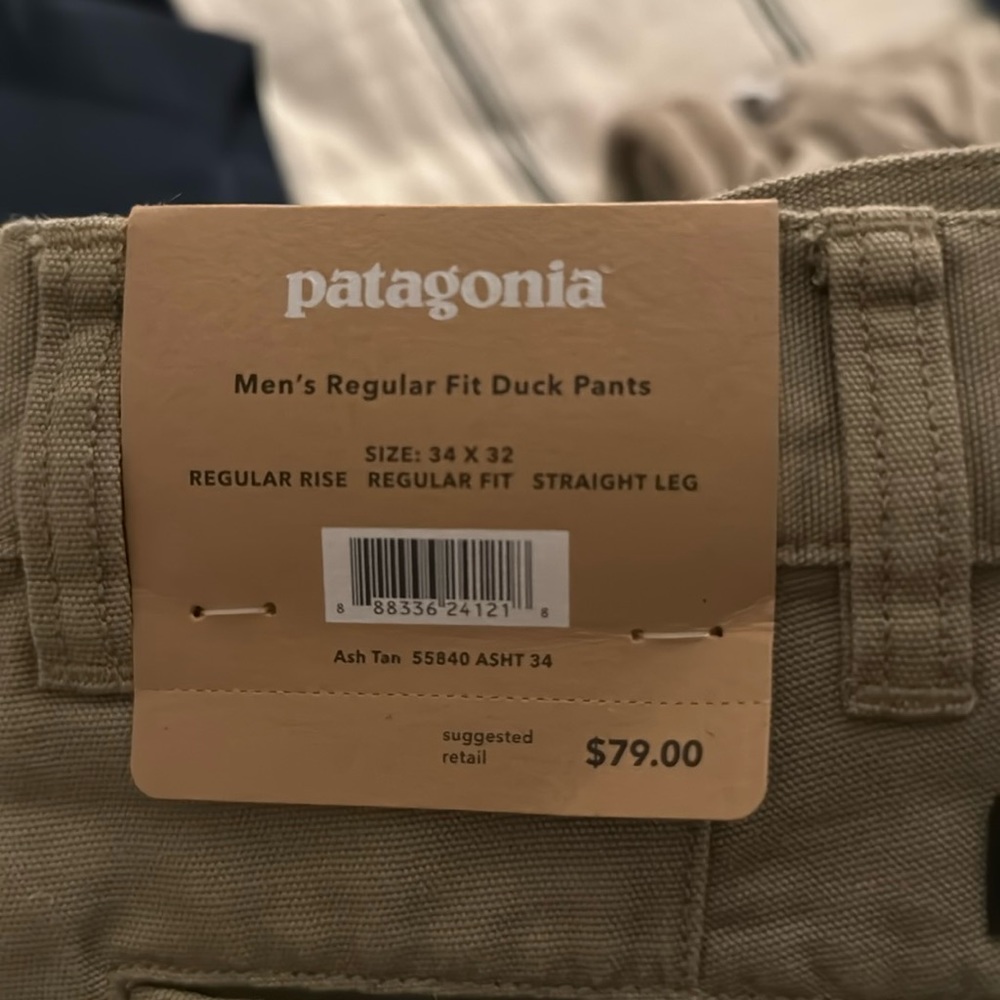 Patagonia Men’s Regular Fit Duck Pants NWT